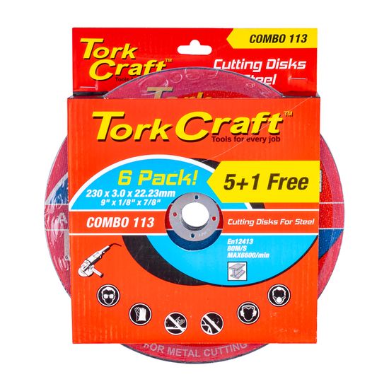 TORK CRAFT 5 + 1 Cutting Disc Steel 230 X 3.0 X 22.2mm